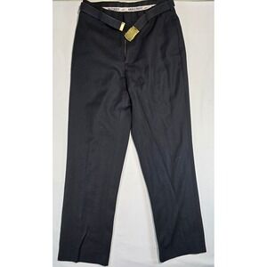 Patriot US Navy Certified Dress Trousers Mens 33R Black Wool Blend Uniform Pants